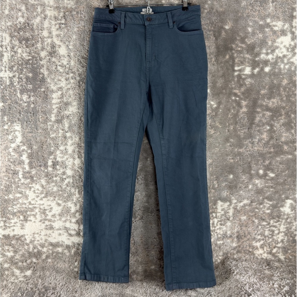 LL Bean Size 12 Classic Fit Straight Leg Minimalist‎ Jean Pants Gray Blue Casual